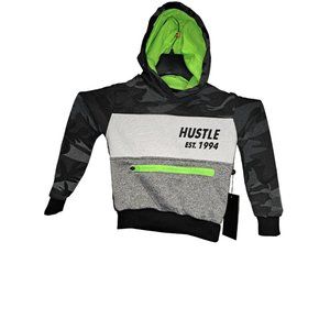 Encrypted Black Camo Boys Medium Hustle Hoodie